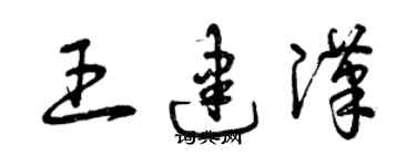 曾慶福王建漢草書個性簽名怎么寫