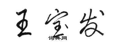 駱恆光王寶發行書個性簽名怎么寫