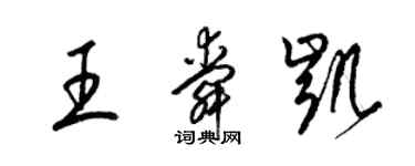 梁錦英王舜凱草書個性簽名怎么寫