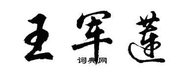 胡問遂王軍蓮行書個性簽名怎么寫