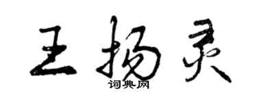 曾慶福王揚靈行書個性簽名怎么寫