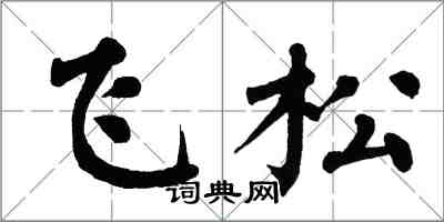 翁闓運飛松楷書怎么寫