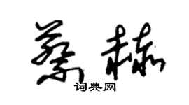 朱錫榮蔡赫草書個性簽名怎么寫