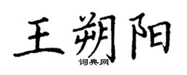 丁謙王朔陽楷書個性簽名怎么寫