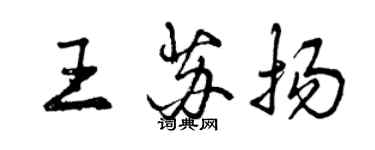 曾慶福王蘇揚行書個性簽名怎么寫