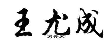 胡問遂王尤成行書個性簽名怎么寫