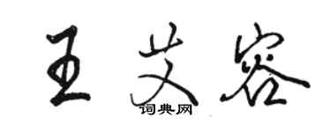 駱恆光王艾容行書個性簽名怎么寫