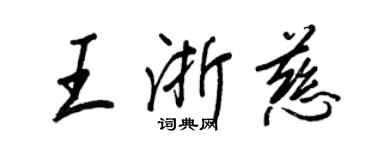 王正良王浙慈行書個性簽名怎么寫