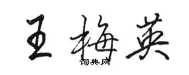 駱恆光王梅英行書個性簽名怎么寫