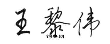 駱恆光王黎偉行書個性簽名怎么寫