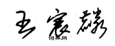 朱錫榮王宸麟草書個性簽名怎么寫