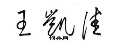 駱恆光王凱佳草書個性簽名怎么寫