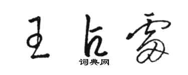 駱恆光王占雷草書個性簽名怎么寫