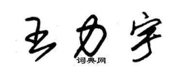 朱錫榮王力宇草書個性簽名怎么寫