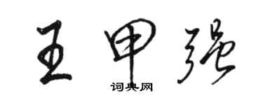 駱恆光王甲強行書個性簽名怎么寫