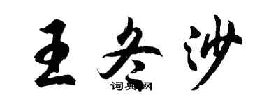 胡問遂王冬沙行書個性簽名怎么寫