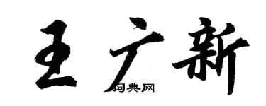 胡問遂王廣新行書個性簽名怎么寫