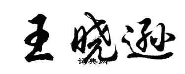 胡問遂王曉遜行書個性簽名怎么寫