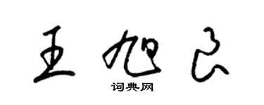 梁錦英王旭良草書個性簽名怎么寫