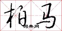 柏馬怎么寫好看