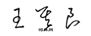 駱恆光王其良草書個性簽名怎么寫