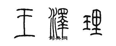 陳墨王澤理篆書個性簽名怎么寫