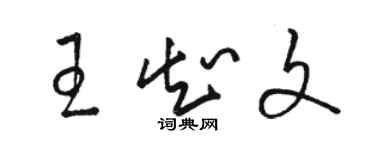 駱恆光王知文草書個性簽名怎么寫