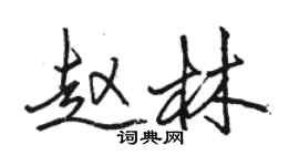 駱恆光趙林行書個性簽名怎么寫