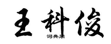 胡問遂王科俊行書個性簽名怎么寫