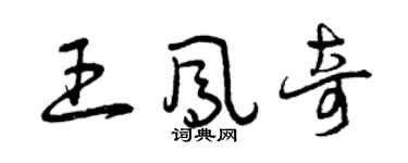 曾慶福王鳳奇草書個性簽名怎么寫
