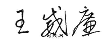 駱恆光王威廉草書個性簽名怎么寫