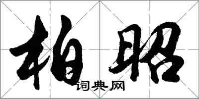 胡問遂柏昭行書怎么寫