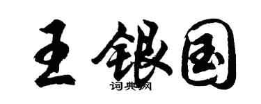 胡問遂王銀國行書個性簽名怎么寫