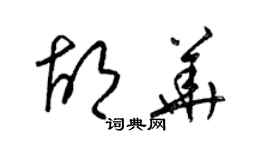 梁錦英胡華草書個性簽名怎么寫