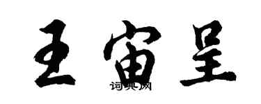 胡問遂王宙呈行書個性簽名怎么寫