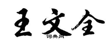 胡問遂王文全行書個性簽名怎么寫