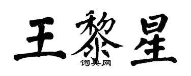 翁闓運王黎星楷書個性簽名怎么寫