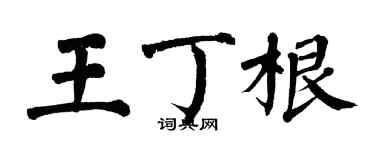 翁闓運王丁根楷書個性簽名怎么寫