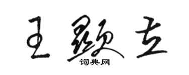 駱恆光王顯立草書個性簽名怎么寫