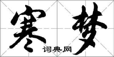 胡問遂寒夢行書怎么寫