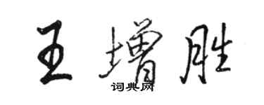 駱恆光王增勝行書個性簽名怎么寫