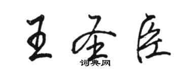 駱恆光王聖臣行書個性簽名怎么寫