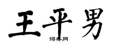 翁闓運王平男楷書個性簽名怎么寫