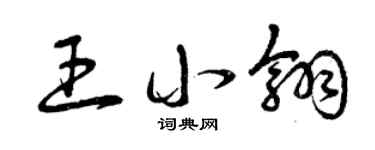 曾慶福王小翎草書個性簽名怎么寫