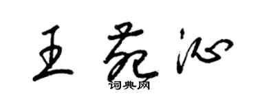 梁錦英王苑沁草書個性簽名怎么寫