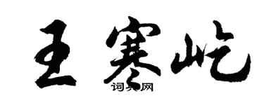 胡問遂王寒屹行書個性簽名怎么寫