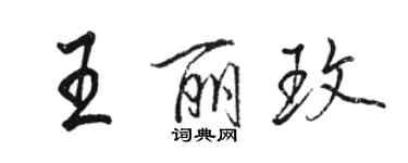 駱恆光王麗玫行書個性簽名怎么寫