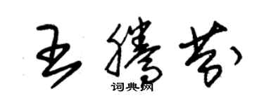 朱錫榮王騰芬草書個性簽名怎么寫