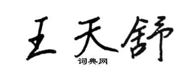 王正良王天舒行書個性簽名怎么寫