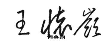 駱恆光王懷嶺草書個性簽名怎么寫